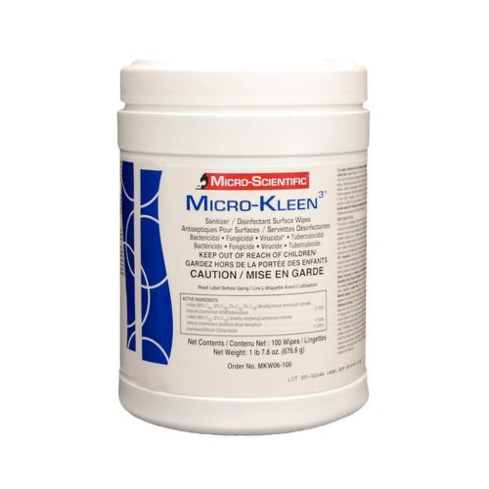 MICRO-KLEEN DISINFECTANT WIPES 100CT
